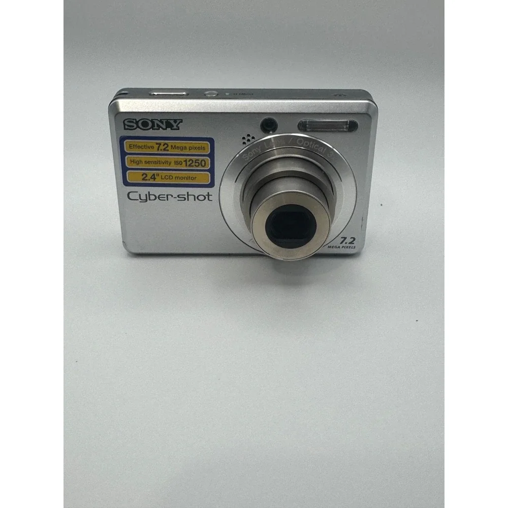 Sony Cyber-shot DSC-S730 Silver 7.2MP Digital Camera 3x Optical Zoom Bundle